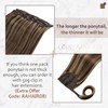 RUNATURE Real Hair Braid Extensions, Dark Brown with Dark Blonde