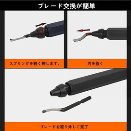 KEWAYO Deburring Tool (RB1100) Deburring Rotary Reamer Deburring Blade Replacement Blade (BS1010) Chamfer Cutter for Aluminum Iron Plastic Deburring