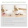 CEEFU Extra Wide Elevated Ceramic Cat Water Bowl - 6.2"