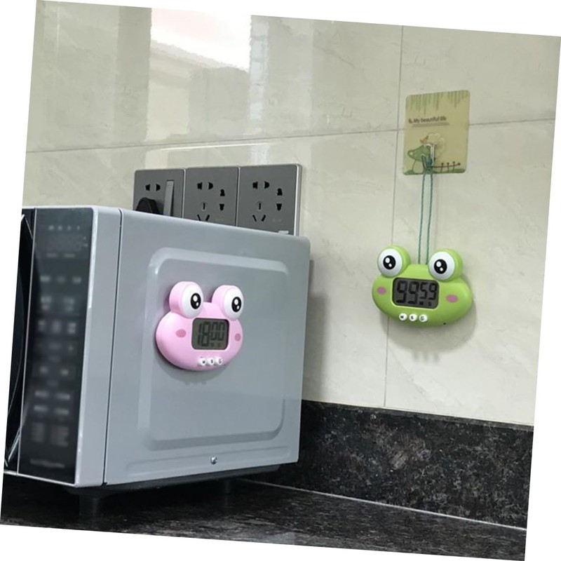 ULTECHNOVO Cute Green Frog Electronic Timer Kitchen Countdown Clock for