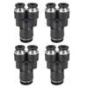 sourcing map Plastic Connect Y Splitter Push to Tube Fittings