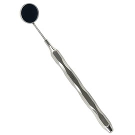 Oral Examination Mouth Mirror #5 with Lightweight Hollow Handle, Silver, Premium German Stainless Steel Dental Instruments