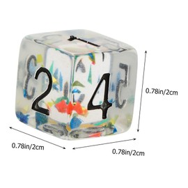 CIYODO 7 Piece Acrylic Dice Set Strip Core Dice Toys Game for Boys and Girls Adults Party