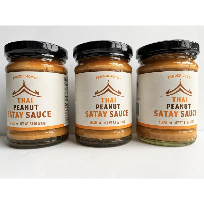 Trader Joe's 3 Bottles Trader Joe’s Thai Peanut Satay Sauce
