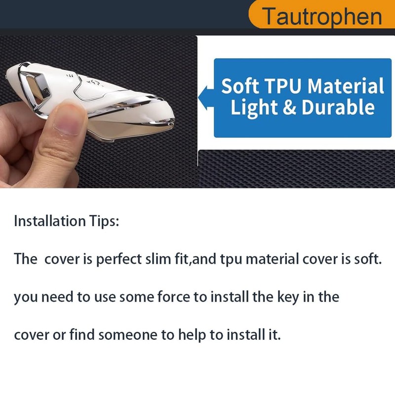 Tautrophen Key Fob Cover Fit for Kia Keyless Entry Remote