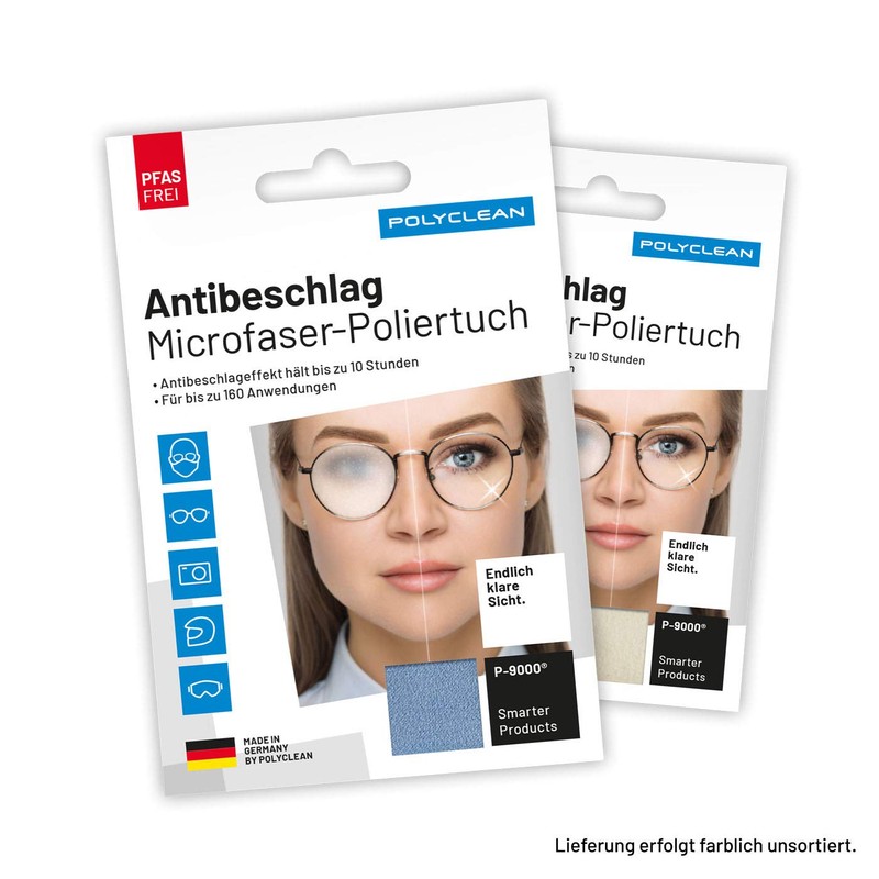 Polyclean Anti-fog cloth, PFAS free.