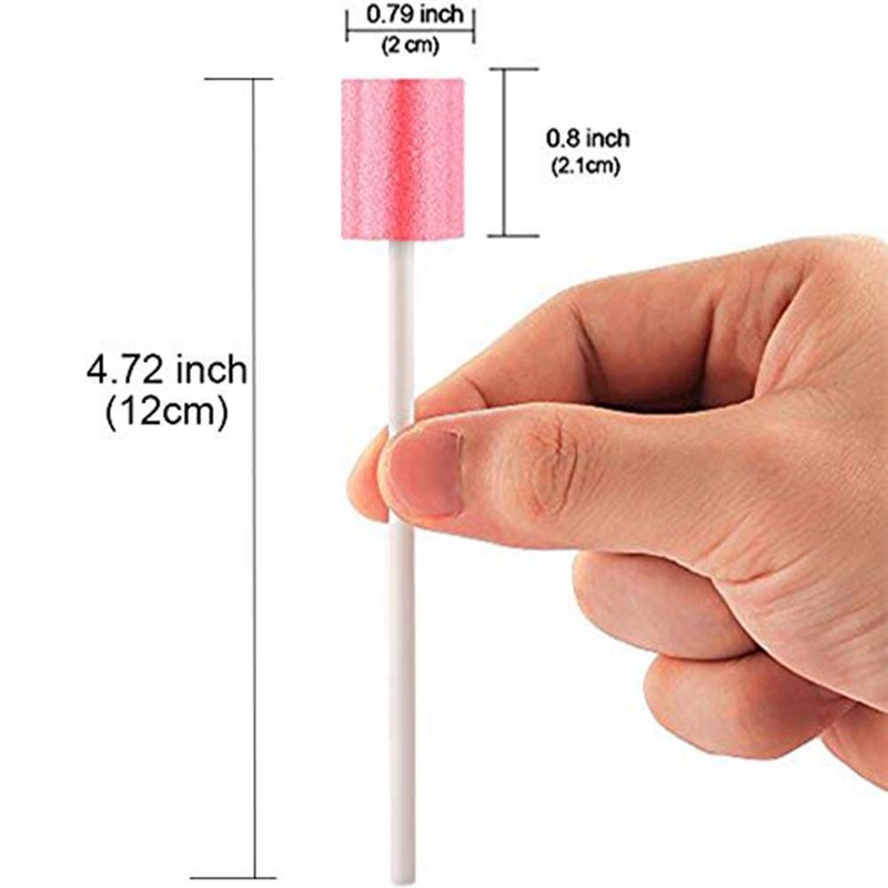 100PCS Disposable Mouth Swabs Sponge - Unflavored, Sterile Oral Swabs
