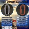 Quick Link, 304 Stainless Steel D Shape Locking Carabiner Keychain