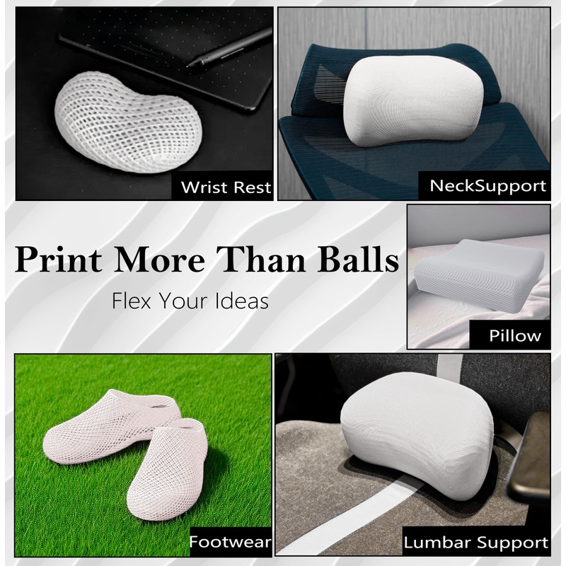 WISDREAM FlexiTough Flexible Filament Specifically for Printing Real-Game Bouncy Airless