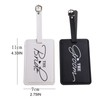 cdhgsh 1Set PU Leather Luggage Tag Bride Groom Passport Case