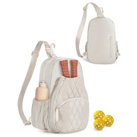 Prokva Pickleball Bag for Women, Quilted Crossbody Pickleball Paddle Bag