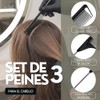 Triko Set 3 Peine de Cola con Punta Metálica, Peines