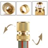 FIBOUND 2 Pieces Brass Hose Connector, Brass Quick Coupling Quick