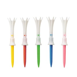 Daiya Golf TE-509A Tomahawk Tee, Semi-Long (Pack of 5), Tee Up Height 1.4 - 1.8 inches (35 - 45 mm), Type A (White Cup)