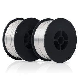 Gasless Flux Core Wire .040, 2Lbs Each, Mild Steel Low Splatter Mig Welding Wire for Stainless & Carbon Steel E71T-GS (2 Pack)