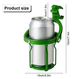 Pack of 2 Gyroscopic Drink Holders - Self-Levelling, Leak-Proof, Adjustable Clip for Car, Pushchair - 19 x 15 x 4 cm (Green) Gyroscopic Drink Holder