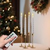 Eldnacele Flameless Flickering Taper Candles with Remote and Timer, Battery
