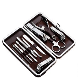 Tseoa Manicure, Pedicure Kit, Nail Clippers, Professional Grooming Kit, Nail Tools with Luxurious Travel Case, Set of 12 … (nail clippers 12pcs)
