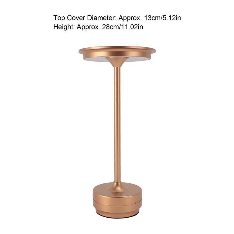 LED Cordless Table Lamp Aluminum Iron 3 Light Source Touch