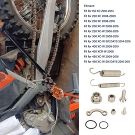 Motorcycle Stand Spring Set, Side Stand Springs Set, Stable Support High-Strength Spring Assembly Repair Kit Metal Parking Stand Repair Tools Motorcycle Stand for 150 XC 350 XCF-W 250 EXC