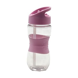 Kids Water Bottle 400ml – BPA-Free Plastic with Easy-Grip Rubber, Flip Straw & Carry Handle – Leakproof Sports Bottle for School, Travel, and Outdoor Use (Pink)