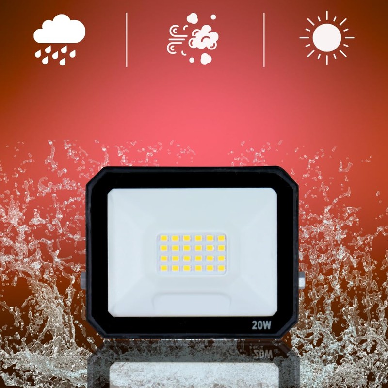 Winled WRE-009 Reflector LED SMD Cuadrado Blanco Frio Exterior 20W
