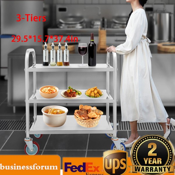 Unbranded 3 Tier Rolling Kitchen Island Trolley Cart Storage Serving