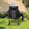 Unisakey Oversized Rocking Camping Chair with Headrest & Cup Holder
