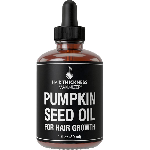 Pumpkin Seed Oil For Hair Growth. Hair Growth Serum Treatment by Hair Thickness Maximizer. Cold Pressed, Vegan Pumpkin Seeds Extract to Stop Hair Loss For Men, Women. Replenish Follicles, Scalp 1oz