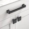 Asidrama 10 Pack 5 Inch(128mm) Matte Black Kitchen Cabinet Handles