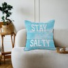 OTOUO Stay Salty Pillow Covers,Summer Coastal Beach Throw Pillow Covers