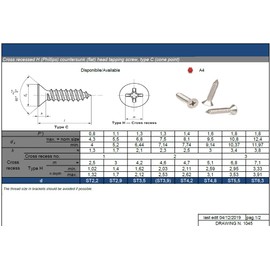 3.5mm x 25mm Self Tapping Screws, Multi-Purpose Screws, 316 Marine Grade Stainless Steel, Phillips Flathead Screws for Wood, Drywall and Furniture (Pack of 20)