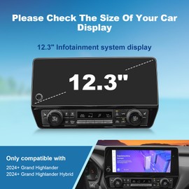 Coleya (2pcs) 2024 2025 2026 Grand Highlander Screen Protector for Grand Highlander (LE/XLE/Limited/Platinum/Nightshade/Max) 12.3-inch Touchscreen, Ultra HD 2025 Grand Highlander Hybrid Accessories