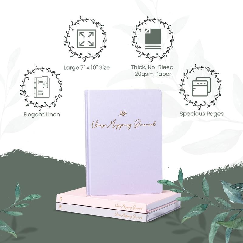 Linen Bible Verse Mapping Journal with Beautiful Gift Box -