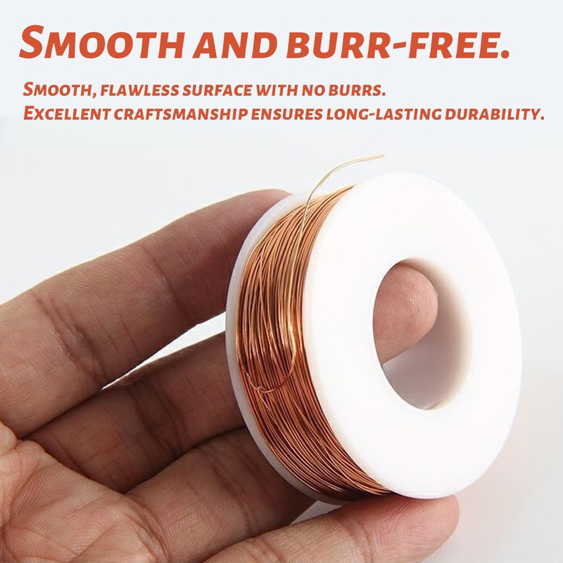 Zyiphor Reiner Kupferdraht 1mm x 20m T2 Blanker Kupferdrähte Basteldraht