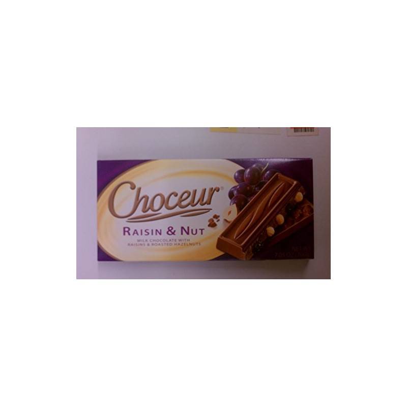 Choceur Milk Chocolate with Raisins and Roasted Hazelnuts 7.05 OZ