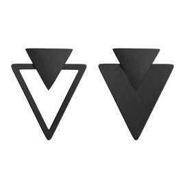 Liebeskind Berlin Ladies’ Stud Earrings, Stainless Steel, Stainless Steel, black