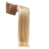 Human Hair Clip in Extensions Dark Blonde Highlighted Bleach Blond
