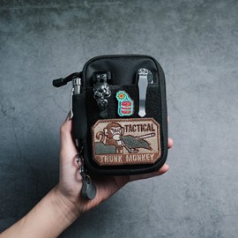 EDC Pouch, Pocket Organizer with Velcro, Nylon EDC Pocket Organizer Utility Pouch, Small Tool Pouch for EDC Gears, Mighty Pouch with D-Ring, EDC Pocket Pouch, Multitool Organizer Pouch