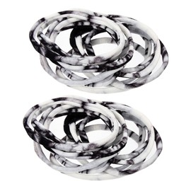 Baluue 20pcs Tie-dye Nylon Hair Ties for Thick Hair Elastic Ponytail Holders for Curly Multi-purpose Bands for Women Stretchy Accessories