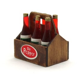 Gutshof miniaturen Dollhouse Drinks Box 6 Bottles Cola Dr. Pepper