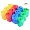 Iwobi 12 Pieces Manual Pencil Plastic Pencil Sharpener for Children,