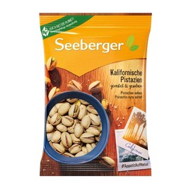 Seeberger Pistachios Roasted & Salted, Crisp Pistachio Seeds from California Finely Refined - Intense Nutty Aroma - with Bowl, Vegan (1 x 150 g)