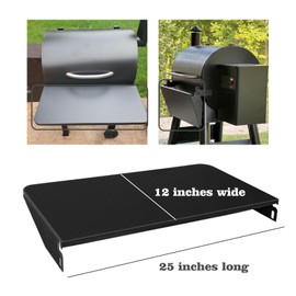 25x12” Folding Front Shelf for Traeger Pro 575/22, Ironwood 650, BAC362, Mesa/Century/Eastwood 22 | Heavy-Duty Grill Accessory | Barbecue Stand Shelves | 30lb Capacity & Space-Saving Design