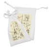 Lunarable Eiffel Tower Fabric Pouch Set of 2, Eiffel Tower