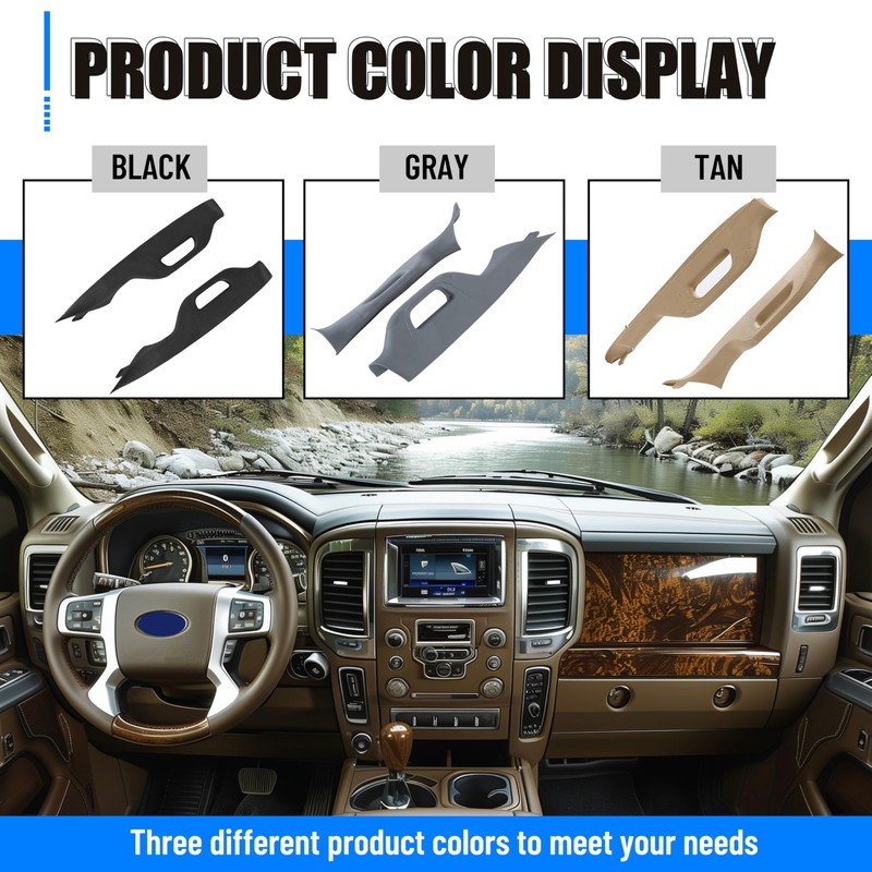 HECASA A Pillar Grab Handle Trim Compatible with 11-16 F250