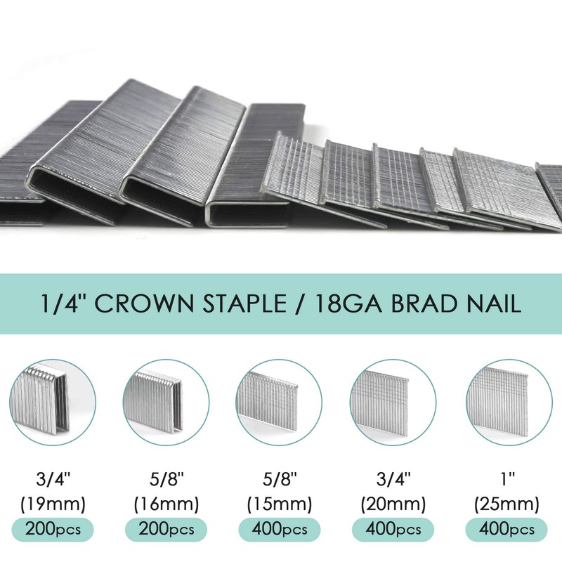 NEU MASTER Heavy Duty 1/4" Narrow Crown Staples and 18GA