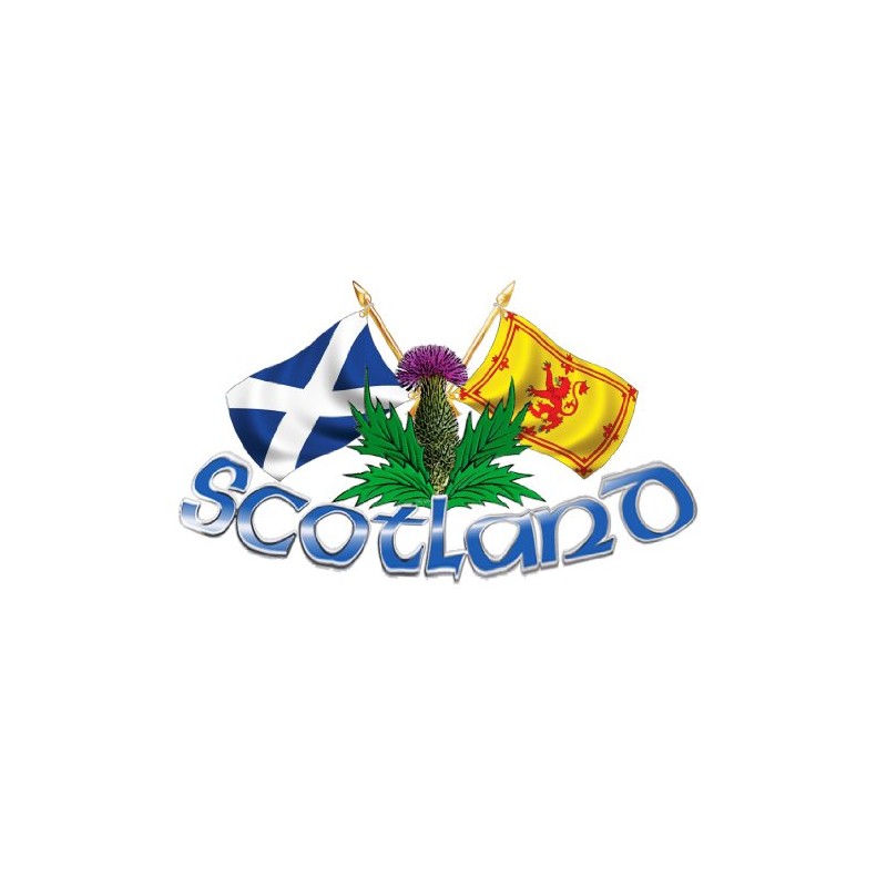 Small Size Scotland Thistle & Cross Flags