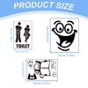 COYUN Set of 6 Toilet Stickers, Wall Stickers, Toilet Seat,