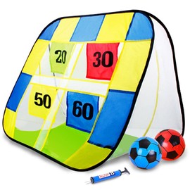 Fatrys Struck Out Soccer Goal Ball Handball Foldable Toy Outdoor Multiplayer Decompression Game Rent Parent-child Game Kids Gift with Soft Ball